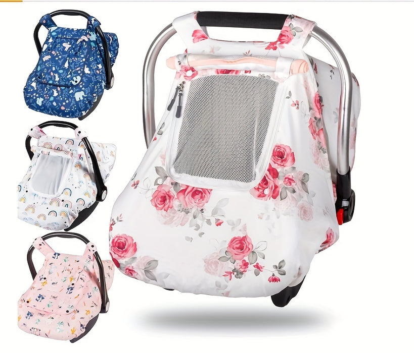 Car Seat Cover Baby, Minky Baby Car Seat Cover, 3 In 1 Carseat Sover For Winter, Winter Carseat Cover For Baby With Storage Bag