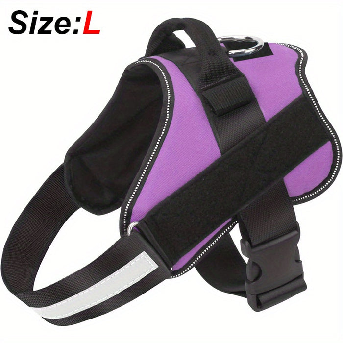 Reflective No-Pull Dog Harness with Breathable Design and Handle for Control and Comfort