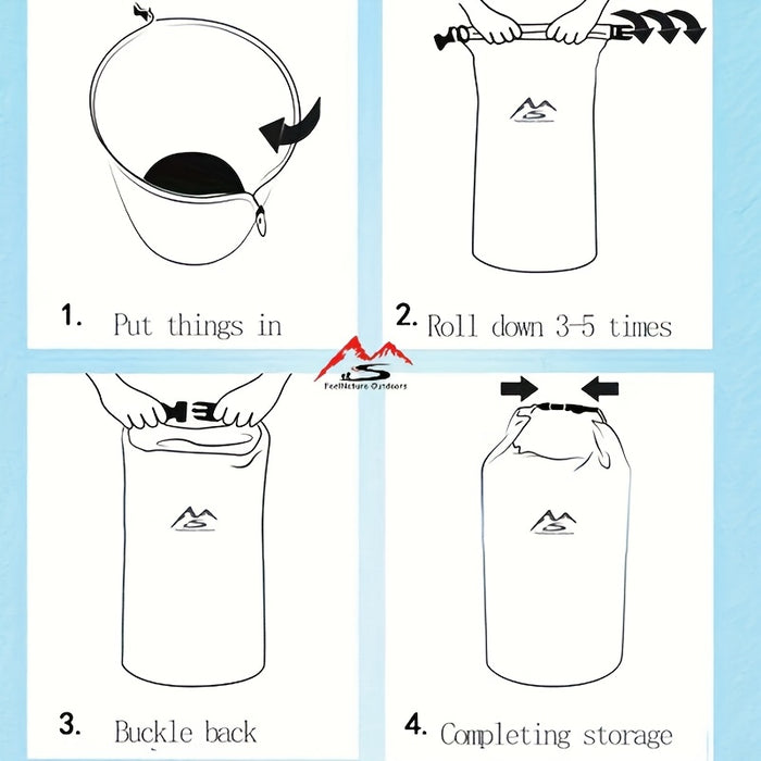 1.32gal/2.64gal/5.28gal/10.57gal/18.49gal Nylon Dry Bags, Waterproof Floating Dry Gear Sacks for Boating, Fishing, Rafting, Swimming, Durable Spinner Wheel Type Outdoor Dry Bags