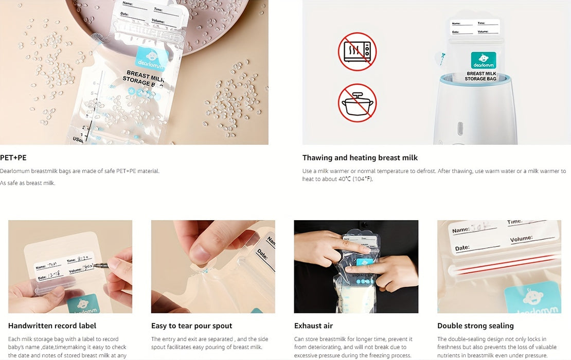 Breast Milk Storage Bags, 3oz Breast Milk Storage Bags and Stand Up Pouch