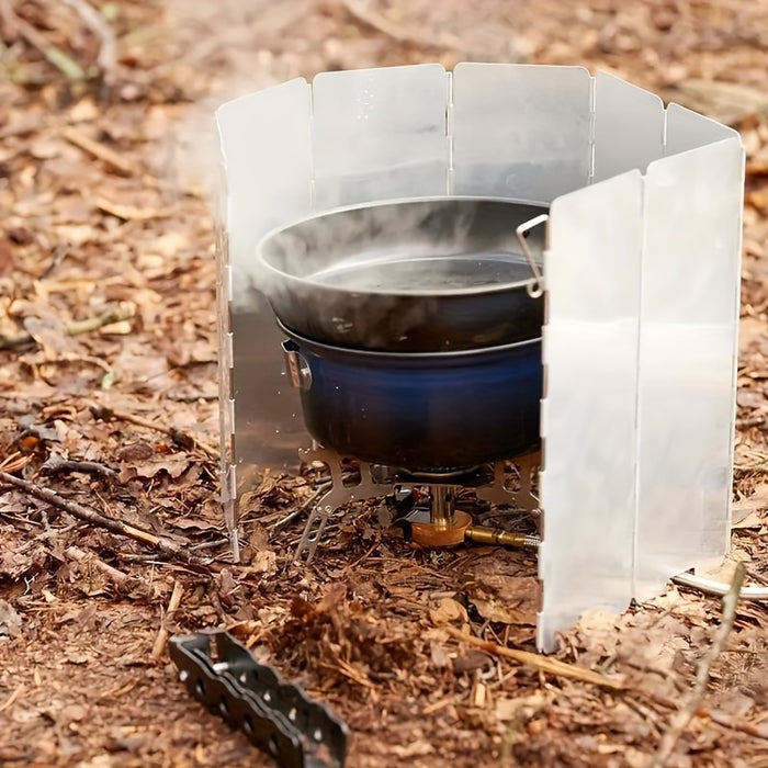 1pc Ultralight Foldable Aluminum Stove Windscreen for Camping, Picnic, Hiking