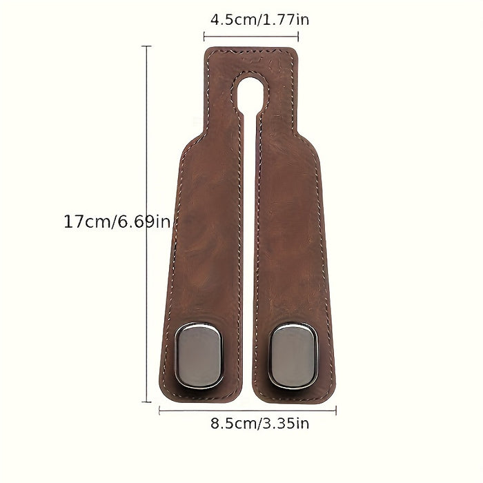 Car Seat Back Cover, Hidden Hook Design - Made of PU Material, Suitable for Various Models