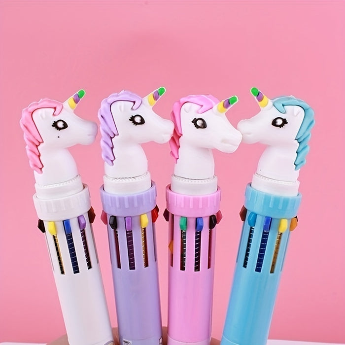 1pcs 10 Color Kawaii Ballpoint Pens, Cute Novelty Gel Pens for Students, Office Supplies, Halloween & Christmas Gifts