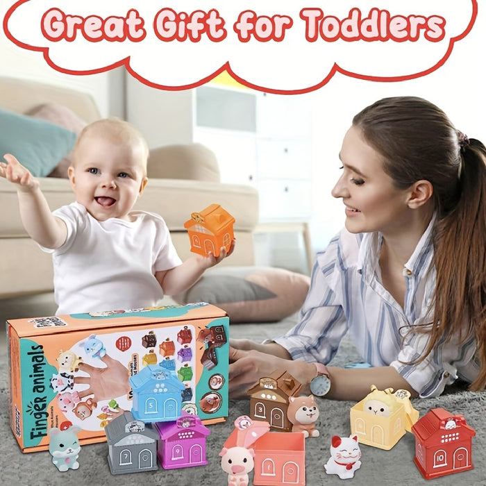 Toys for Kids Ages 1-3 Years Old - 20-Piece Farm Finger Puppets Set, Barn Counting & Matching Sorting Fine Motor Skills Educational Toys, Christmas and Birthday Gift