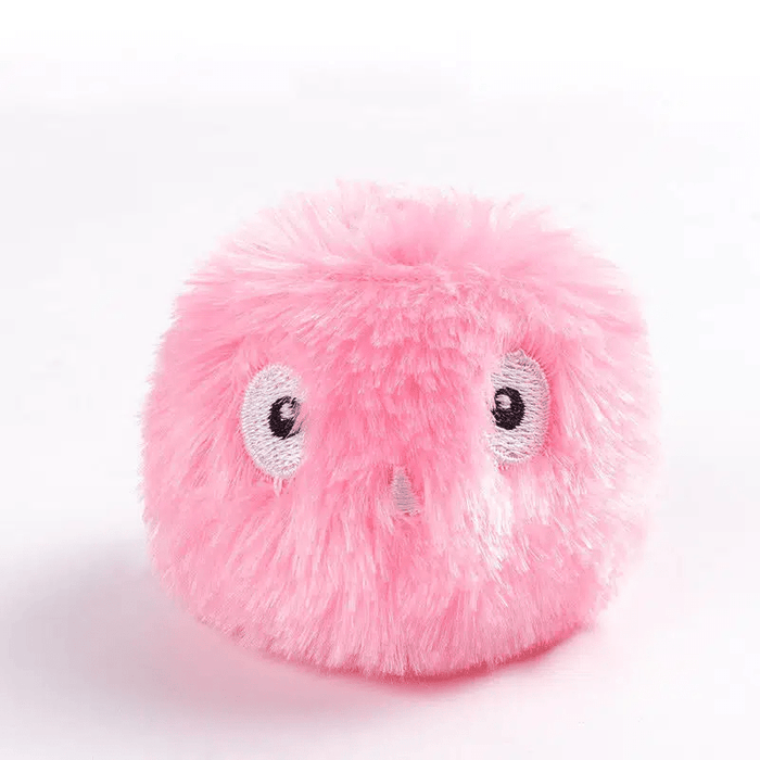 Interactive Cat Plush Ball with Squeaky Toy for Pet Training and Fun
