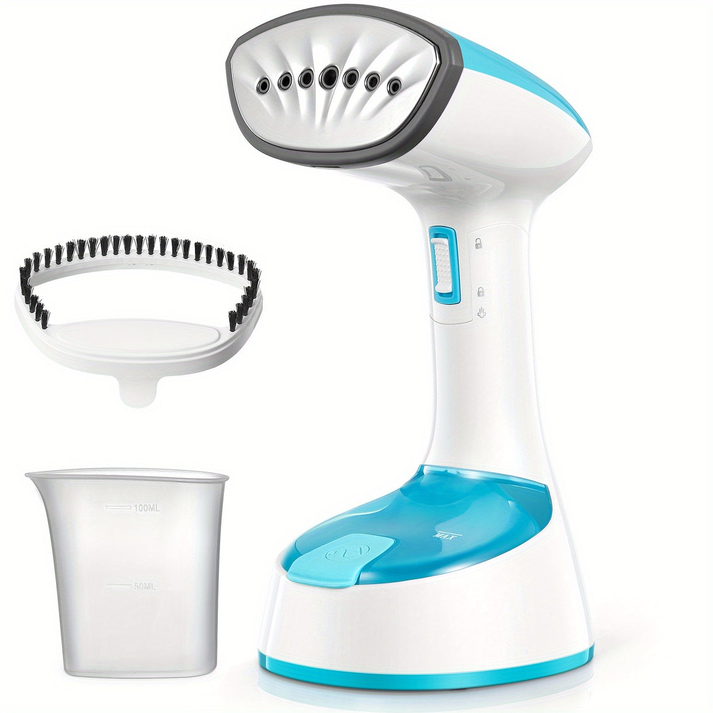 Folding Handheld Clothes Steamer, 20g/ min Strong Steam Output, 25-Sec Fast Heat-up, Garment Wrinkle Remover for Home, Office & Travel, Aqua, By Yabano