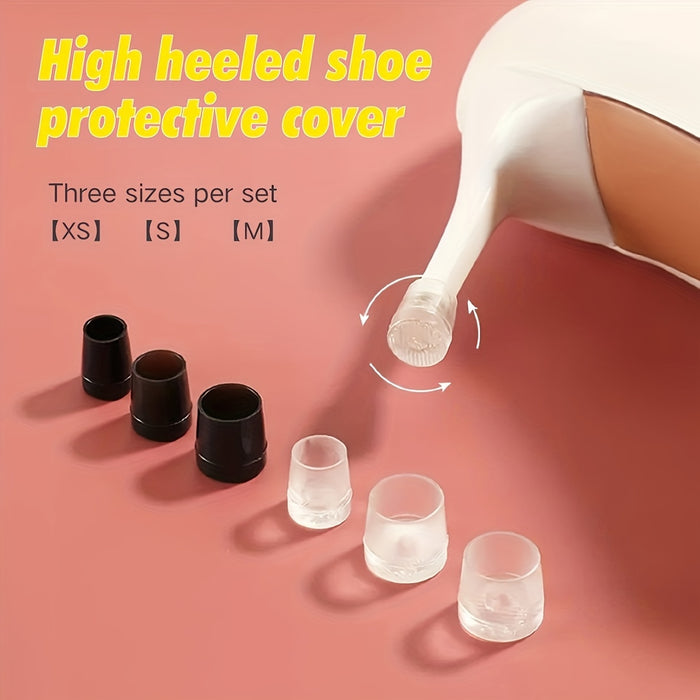 3 Sets High Heel Shoes Heel Protectors Silent Wearable Anti-slip Sound-absorbing Heel Protectors, Grass Wedding Office And Party Anti-slip Heel Protectors