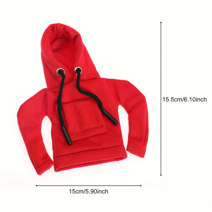 Large Universal Car Gear Shift Cover Hoodie, Fashionable Mini Hooded Sweatshirt for Auto Gear Stick Shifter Knob, Interior Accessories Decor