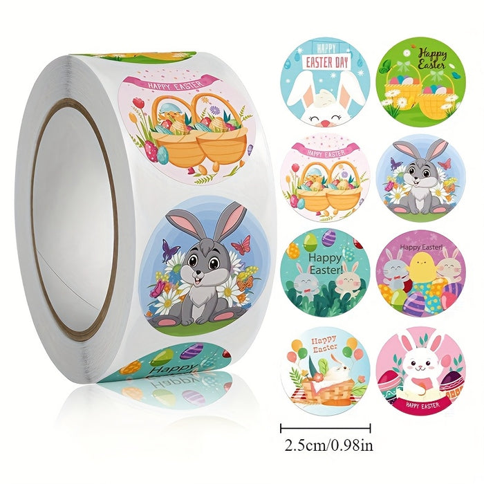 500pcs of Rabbit-Themed Stickers Suitable for Backpacks, Luggage, Envelopes, Gift Packages, Baking Containers, New Year'S Celebrations, Christmas, Easter, Birthday Events, Parties, And Farm-Themed Gifts.