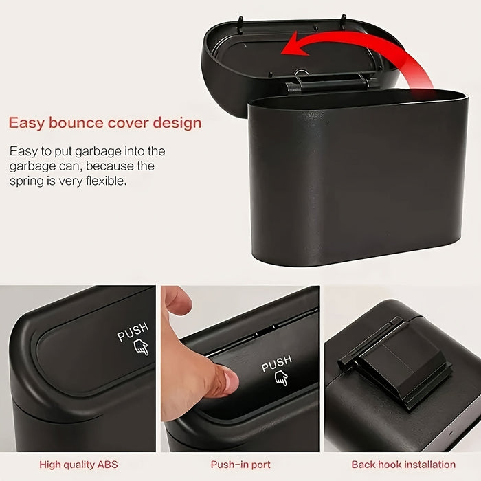Car Door Hanging Trash Can with Lid Includes 1 Roll of Garbage Bags