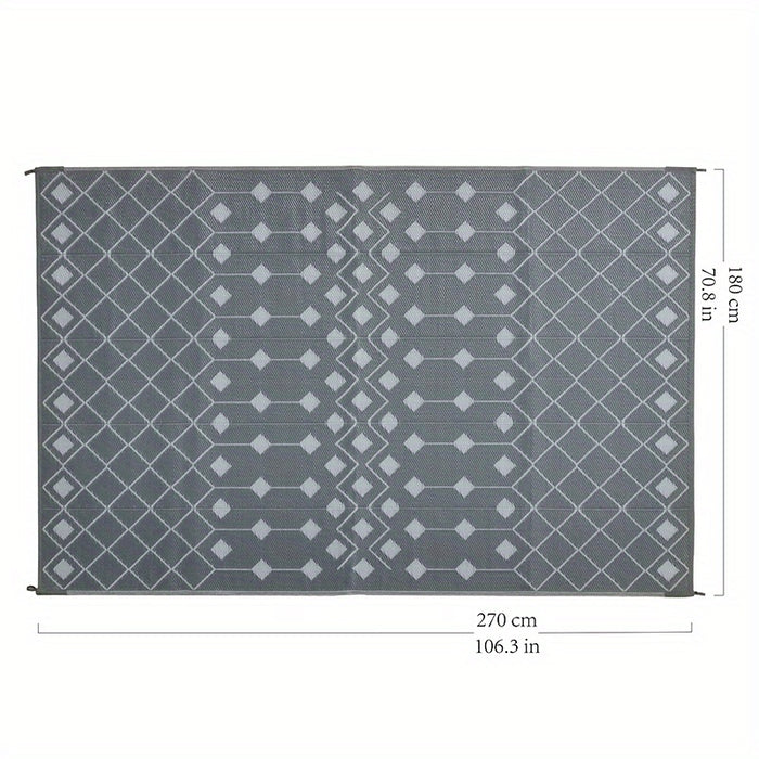 1pc, reversible outdoor Mat, outdoornothing else, stain-resistant and durable, made of polypropylene material, foldable, double-sided design, suitable for RV patio, outdoor camping, backyard and picnic use, lightweight and ea