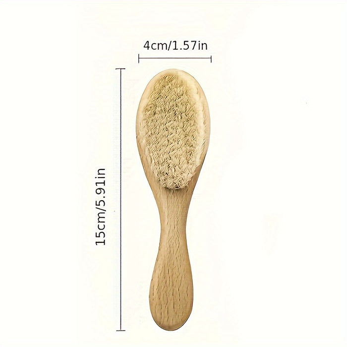 2pcs/Kit Soft Youngsters Hair Brush Comb Set for Youngsters Wooden Handle Head Comfort Massager