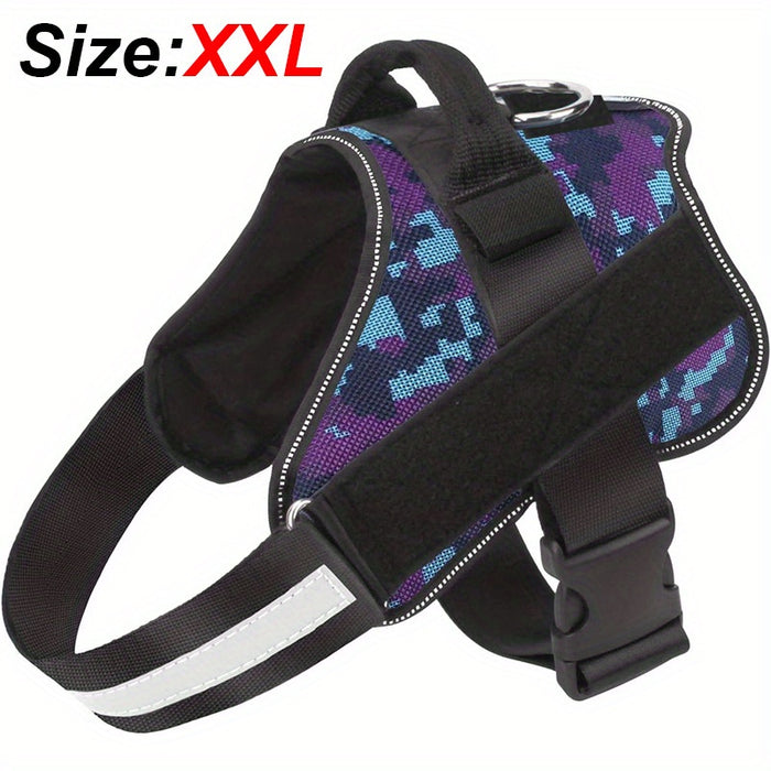 Reflective No-Pull Dog Harness with Breathable Design and Handle for Control and Comfort