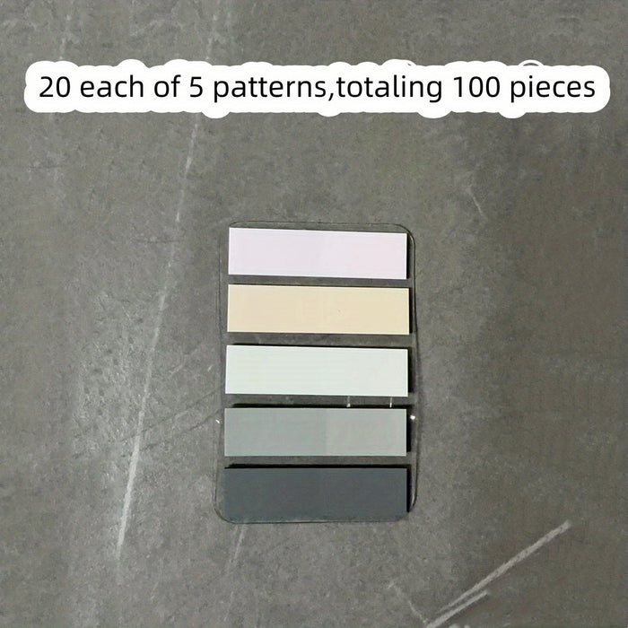 100pcs 100-Pack Portable Sticky Notes: Creative Index Markers & Note Stickers for Students, Index Cards, and Bookmarks