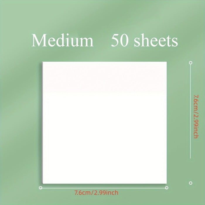 50 Sheets Transparent Sticky Notes, Suitable For Notebooks, Diaries, School Stationery Supplies, Office Supplies, Large/medium/small Art Supplies