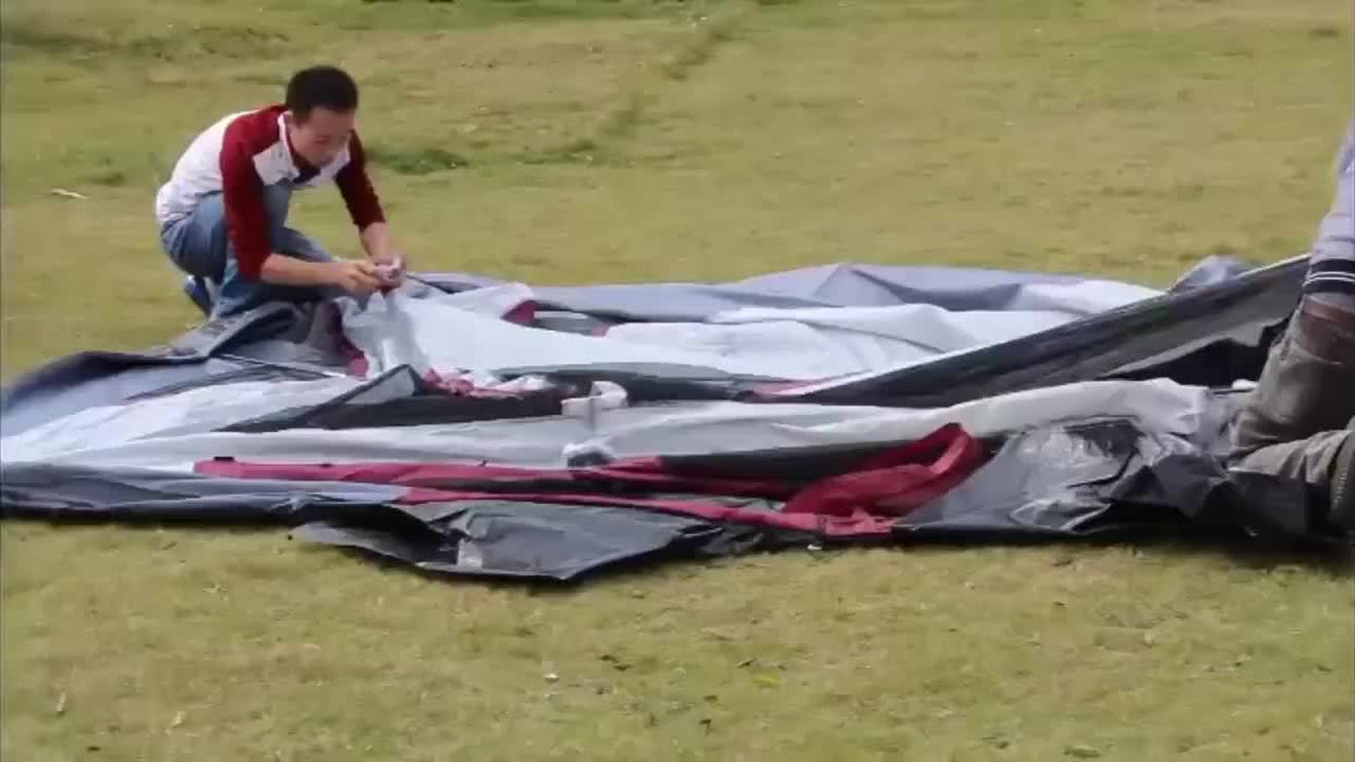 Versatile Large Outdoor Tent with Canopy & Mosquito Net - Waterproof, Fits 8-12 People, Perfect for Camping, Beach Trips & Gatherings - For Families & Groups - Ideal for Outdoor Adventures & Events - Great Gift for Camping En