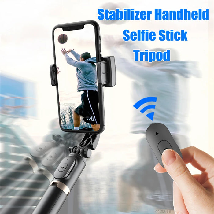 Roreta Gimbal Stabilizer Selfie Stick Foldable Wireless Tripod with Bluetooth