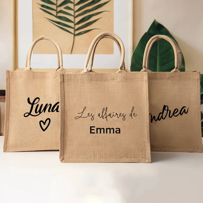 Personalized Jute Bag Bridesmaid Gift Bag