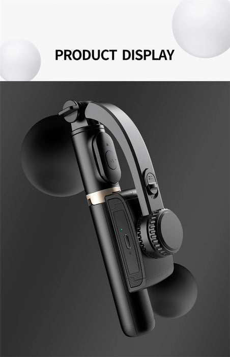 Roreta Gimbal Stabilizer Selfie Stick Foldable Wireless Tripod with Bluetooth