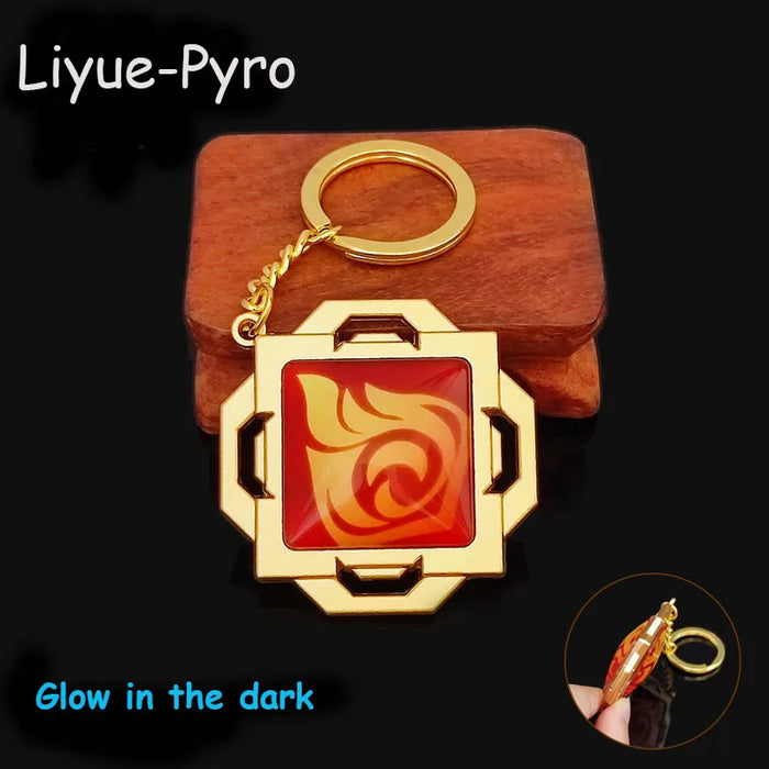 Game Impact Mondstadt Liyue Inazuma Sumeru Cosplay Vision Keychain