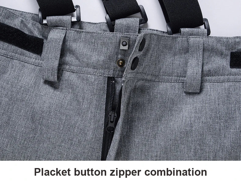 Unisex Winter Thick Warm Skiing Pants Waterproof Trousers