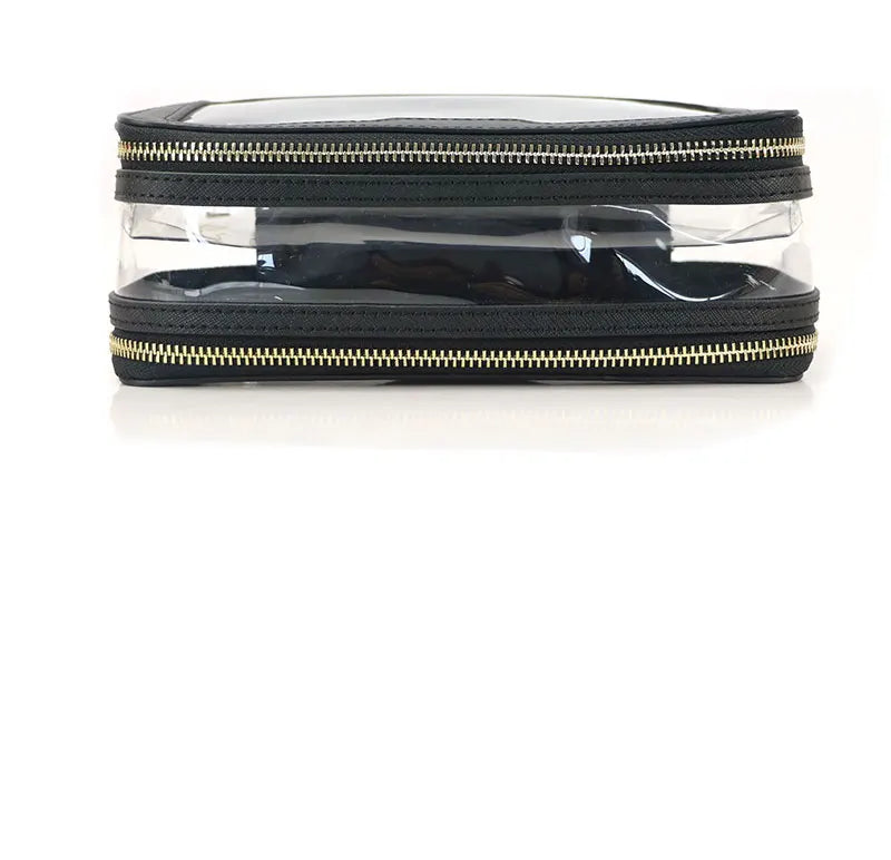 Custom Letters Saffiano Leather Cosmetic Bag Portable Capacity