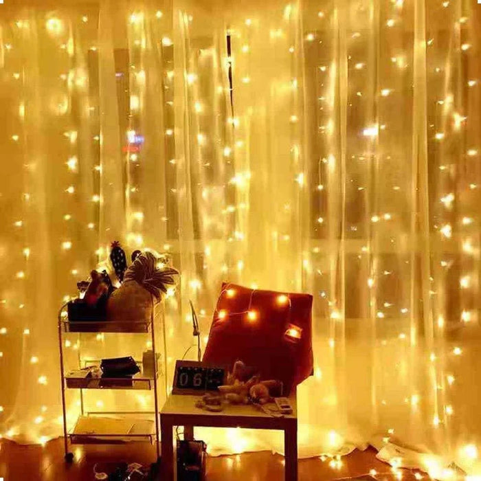 Christmas Lights Curtain Garland Decorations For Home