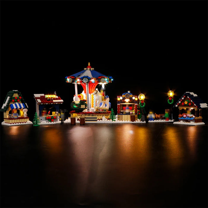 LED Lighting Christmas Winter Village Market Set