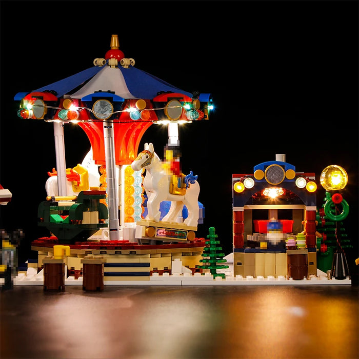 LED Lighting Christmas Winter Village Market Set