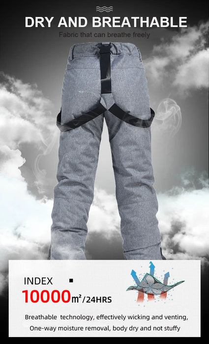 Unisex Winter Thick Warm Skiing Pants Waterproof Trousers