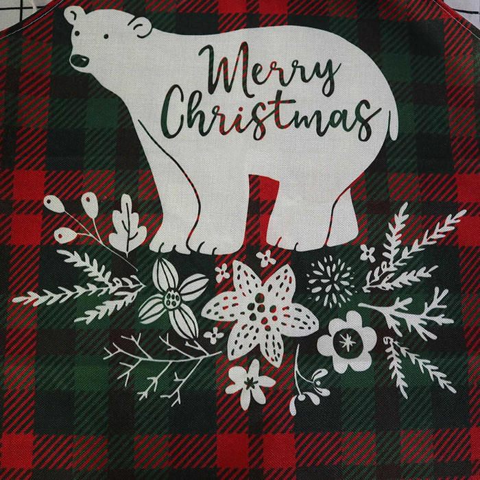 Linen Merry Christmas Apron Christmas Decorations for Home Kitchen