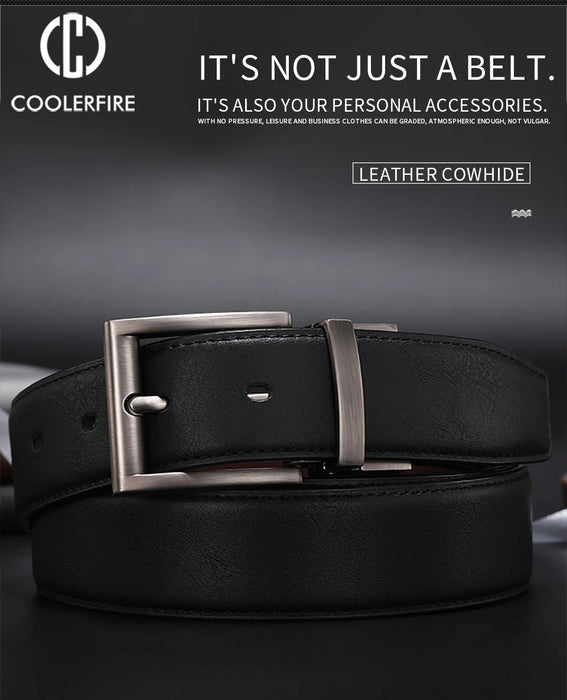 Men Reversible Casual High Quality Belt Man Genuine Leather Belt Male Strap Luxury Trouser Jeans Dress Belt For Men