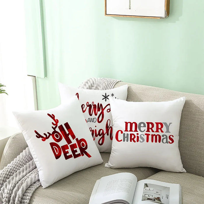 45cm Christmas Cushion Cover Navidad Merry Christmas Decorations For Home