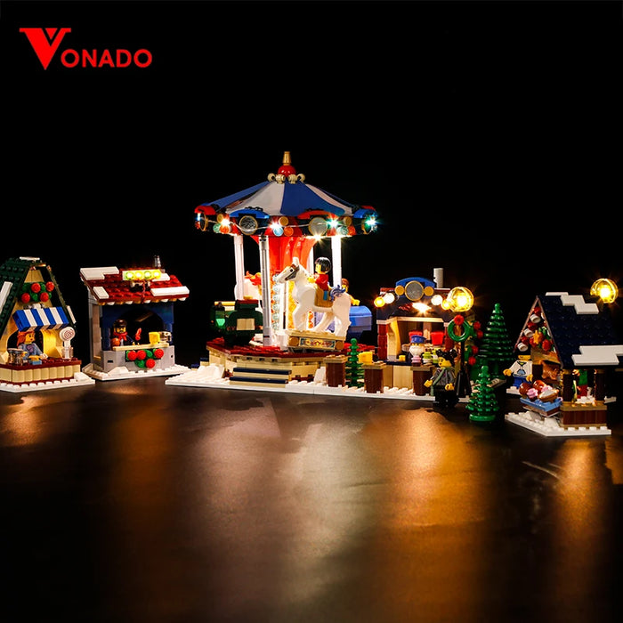 LED Lighting Christmas Winter Village Market Set