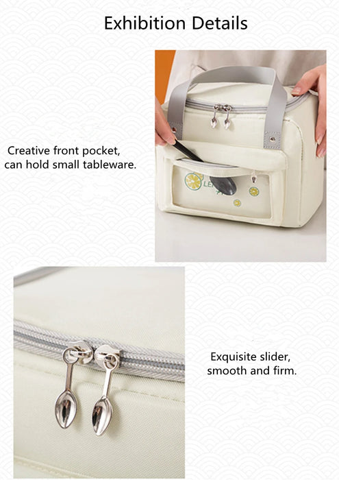 Portable Large-Capacity Insulated Oxford Cloth Lunch Bag