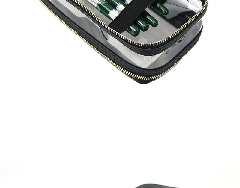 Custom Letters Saffiano Leather Cosmetic Bag Portable Capacity