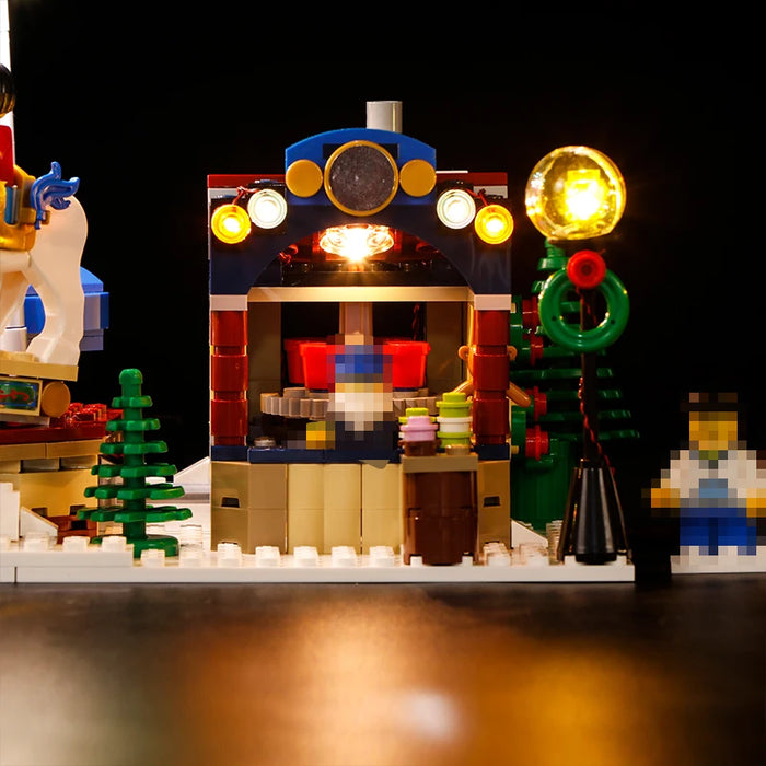 LED Lighting Christmas Winter Village Market Set