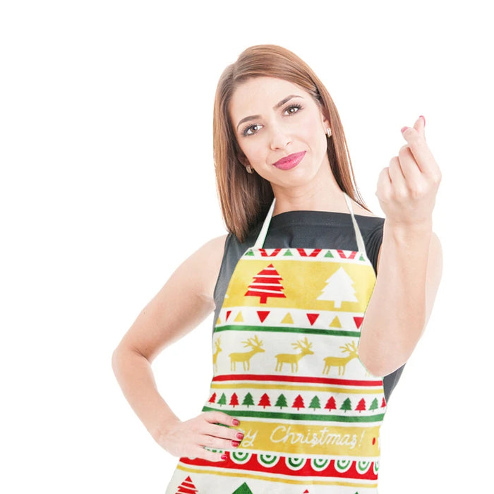 Linen Merry Christmas Apron Christmas Decorations for Home Kitchen