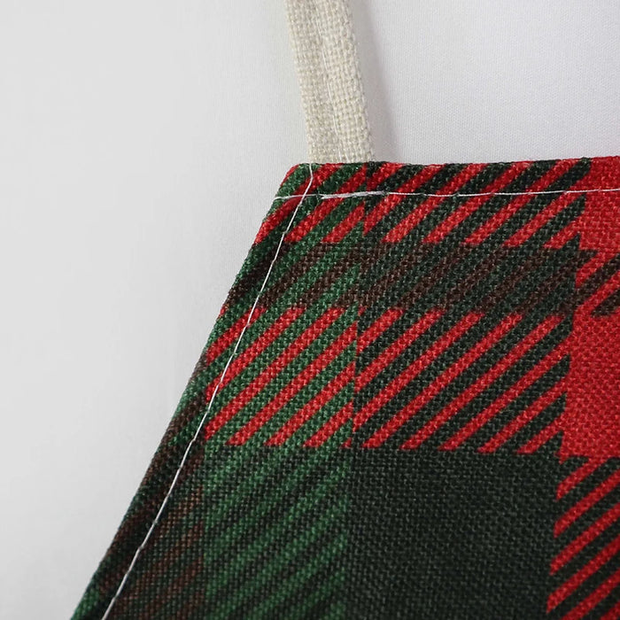 Linen Merry Christmas Apron Christmas Decorations for Home Kitchen