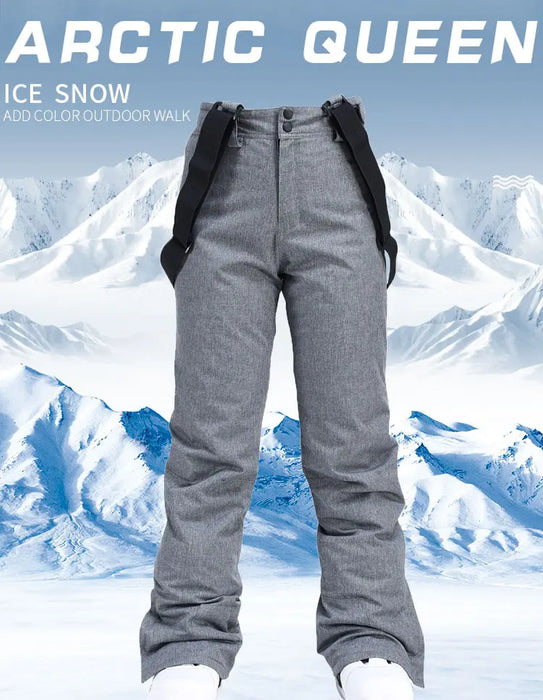 Unisex Winter Thick Warm Skiing Pants Waterproof Trousers