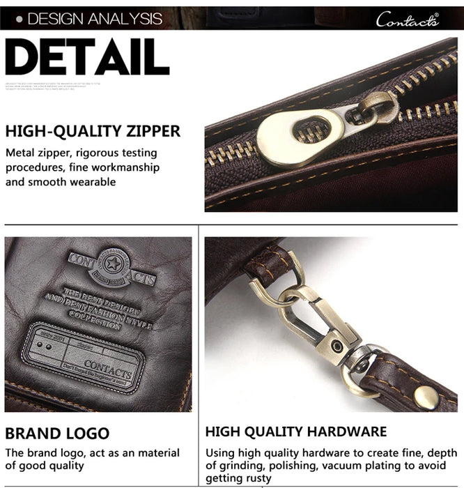 2022 Men Wallet Clutch Genuine Leather Brand Rfid  Wallet Male Organizer Cell Phone Clutch Bag Long Coin Purse Free Engrave