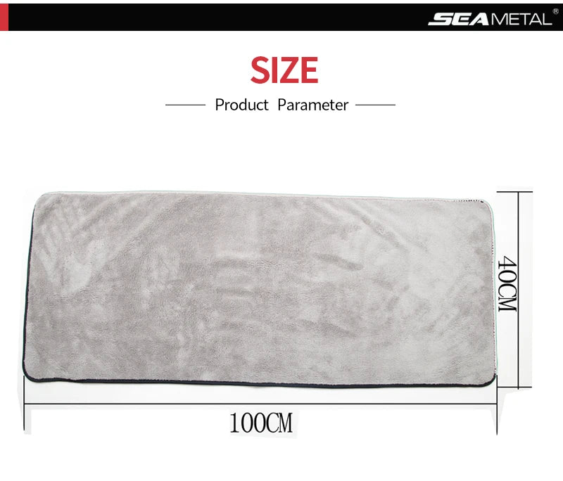 SEAMETAL Microfiber Car Towel Super Absorbency Car Cleaning Care Cloth Auto Towel One-Time Fast Drying for Car Wash Accessories