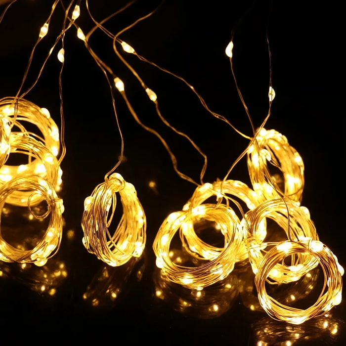 Christmas Lights Curtain Garland Decorations For Home