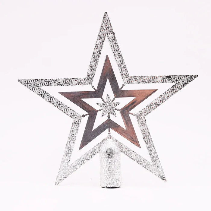 Christmas Tree Top Star Decorations, Shiny Gold Powder, Five-Pointed Star