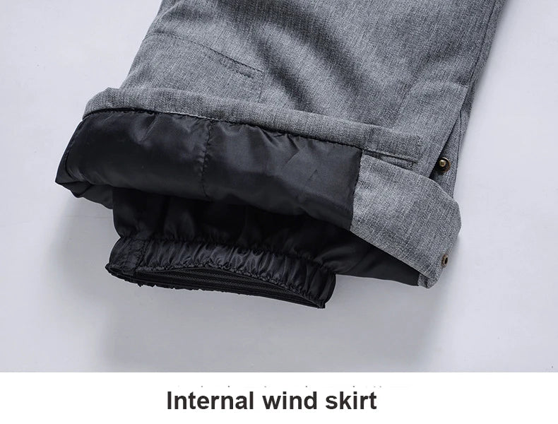Unisex Winter Thick Warm Skiing Pants Waterproof Trousers