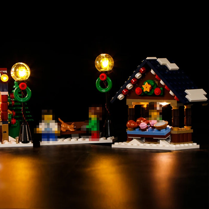 LED Lighting Christmas Winter Village Market Set