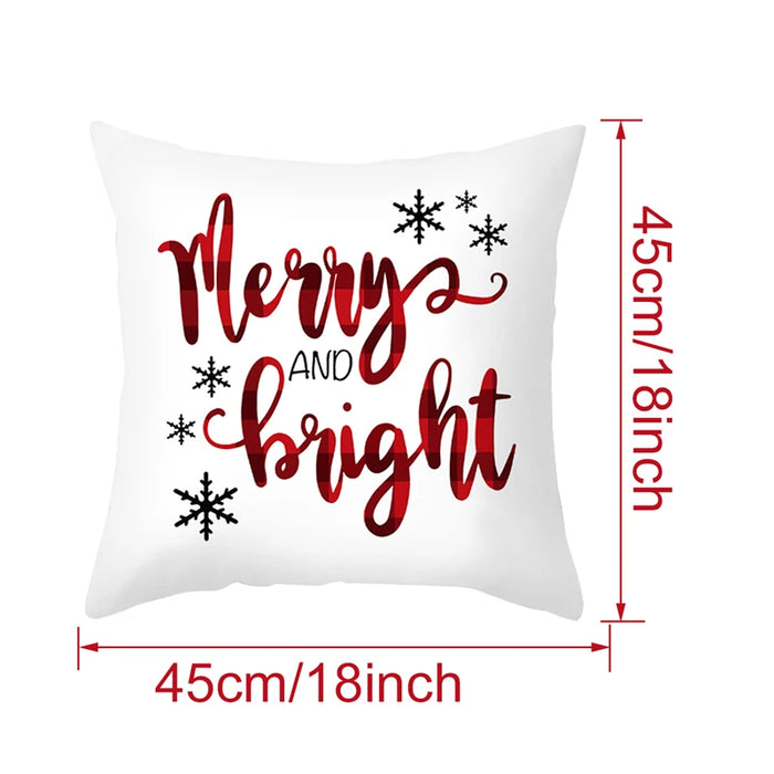 45cm Christmas Cushion Cover Navidad Merry Christmas Decorations For Home