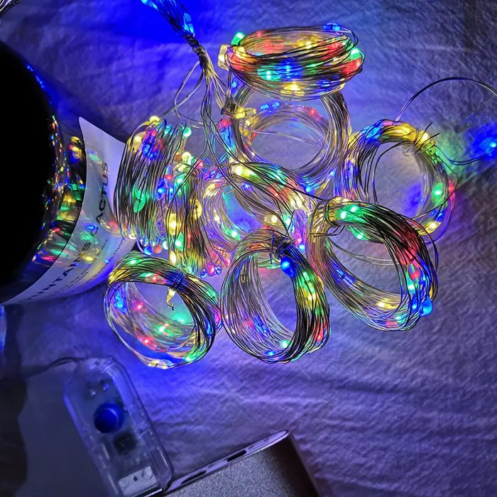 Christmas Lights Curtain Garland Decorations For Home