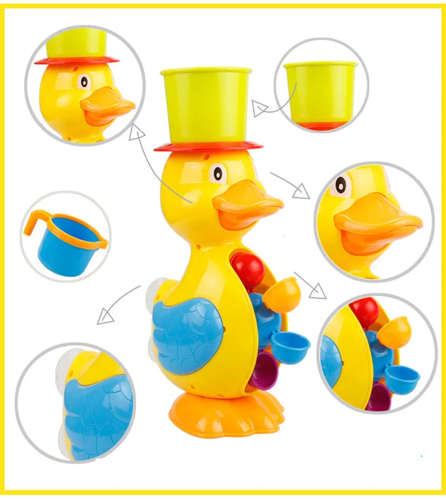 Water Spraying Yellow Duck Kids Shower Bath Toys