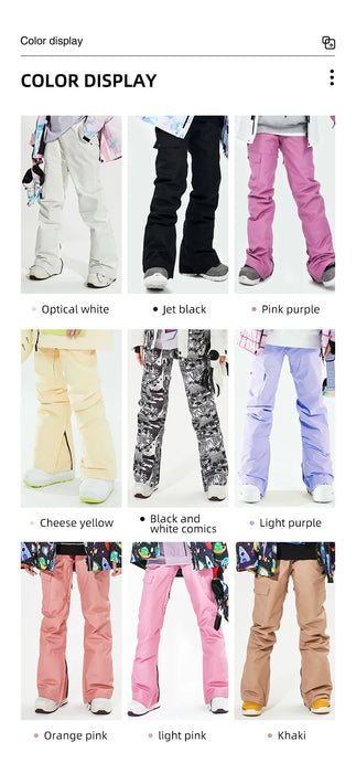 VECTOR Winter Ski Pants Women Waterproof Warm Snow Trousers